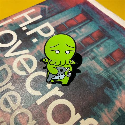 Cute Chibi Great Cthulhu HP Lovecraft Enamel Pin Lapel Badge - Etsy
