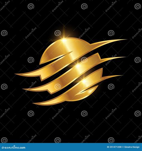 Golden Circle Logo Sign Vector Art Stock Vector - Illustration of ...