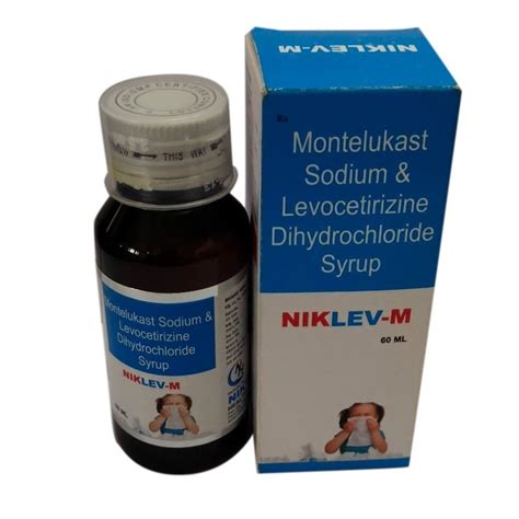 Montelukast Sodium And Levocetirizine Dihydrochloride Syrup 60ml