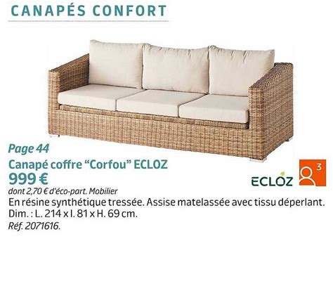 Promo Canapé Coffre corfou Ecloz chez Jardiland iCatalogue fr