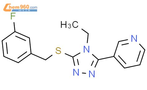 618416 12 9 3 4 Ethyl 5 3 Fluorobenzyl Thio 4H 1 2 4 Triazol 3 Yl