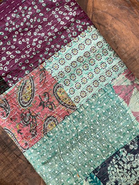 Kantha Patchwork Quilt 17 Furniture Lighting Decor