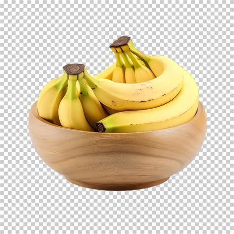 Premium Psd Bowl Of Bananas Isolated On Transparent Background