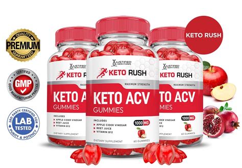 Keto Rush Acv Gummies 1000mg Apple Cider Vinegar 180 Gummys Ebay