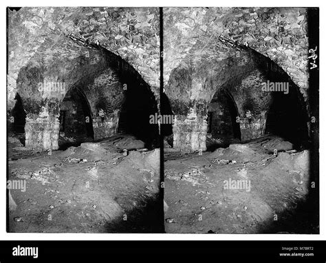 Damascus Gate and environs. Substructions at the Damascus Gate LOC matpc.05060 Stock Photo - Alamy