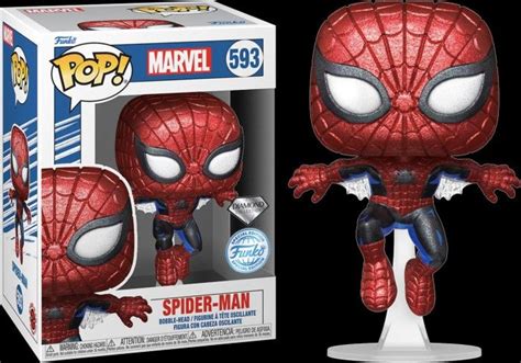 Funko Pop! Spider-Man - Spider-Man First Appearance Diamond Glitter ...