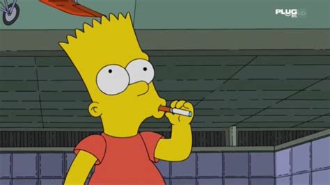 Bart Simpson Smoke Cigarro Aceso Desenho