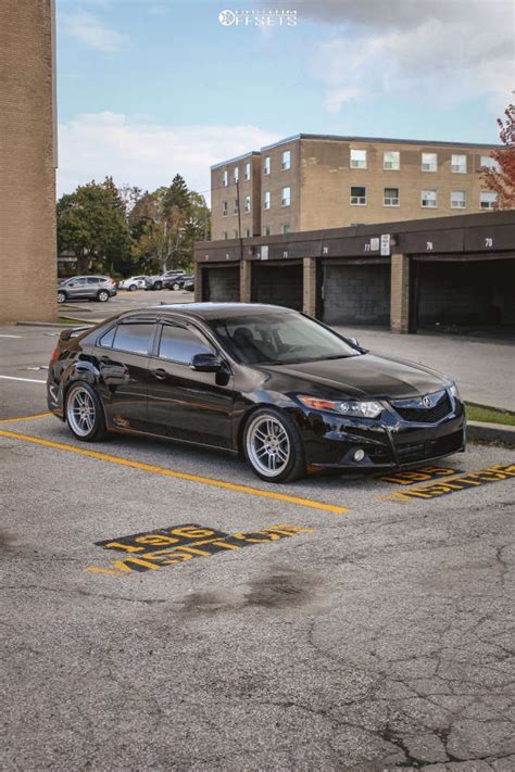 2013 Acura TSX Nearly Flush Coilovers Custom Offsets