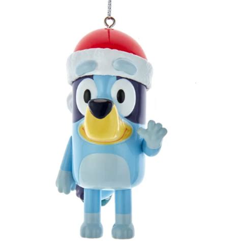 Bluey With Santa Hat Blow Mold Ornament RetroFestive Ca