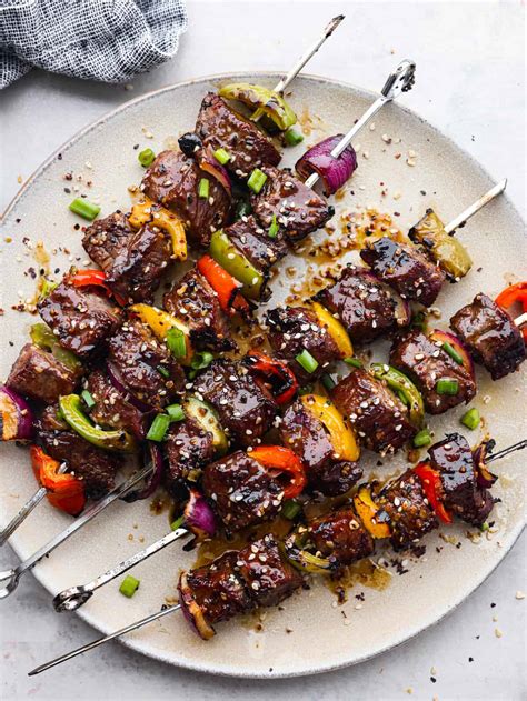 Grilled Asian Garlic Steak Skewers The Recipe Critic