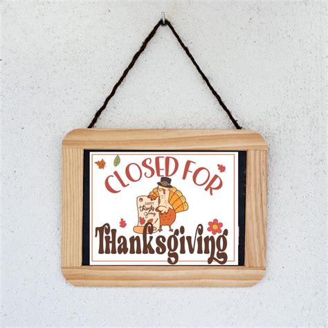 Free Printable Closed For Thanksgiving Signs 3 Templates Leap Of