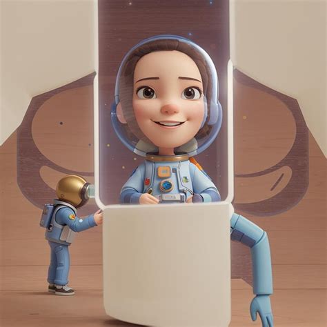 Premium Photo Cute Astronaut And Cute Alien Playing Together Cartoon