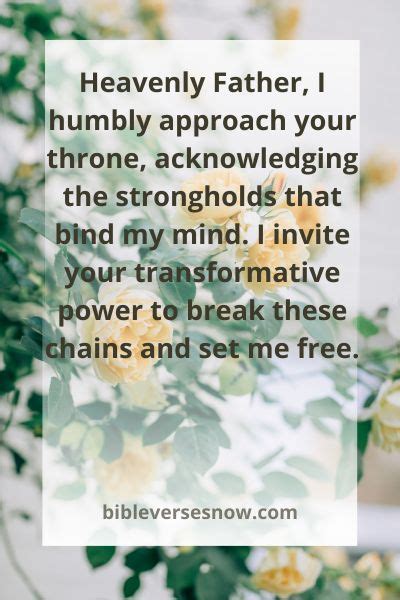 Powerful Prayers To Break Strongholds Of The Mind Bible Verses Of