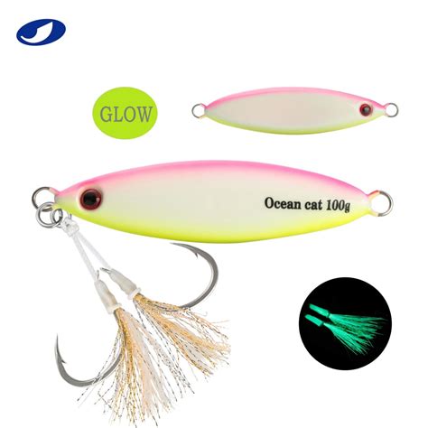 100g 9cm Slow Fall Pitch Fishing Lures Sinking Lead Metal Flat Jig