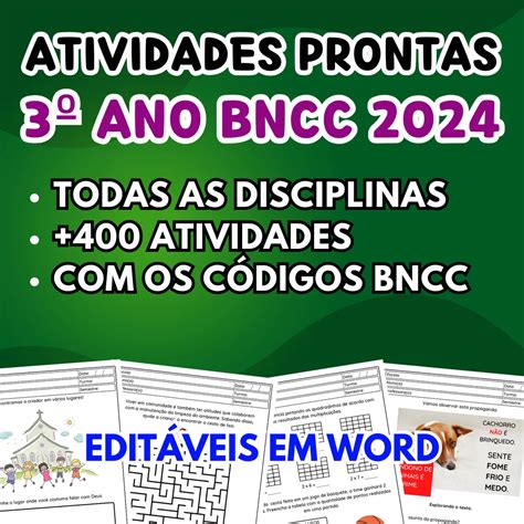 Material 3 Ano Fundamental - Atividades - 3º Ano Fundamental - BNCC 2024 | Material Pedagógico BNCC ...