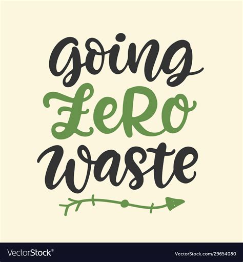 Going Zero Waste Save Earth Less Waste Concept Vector Image