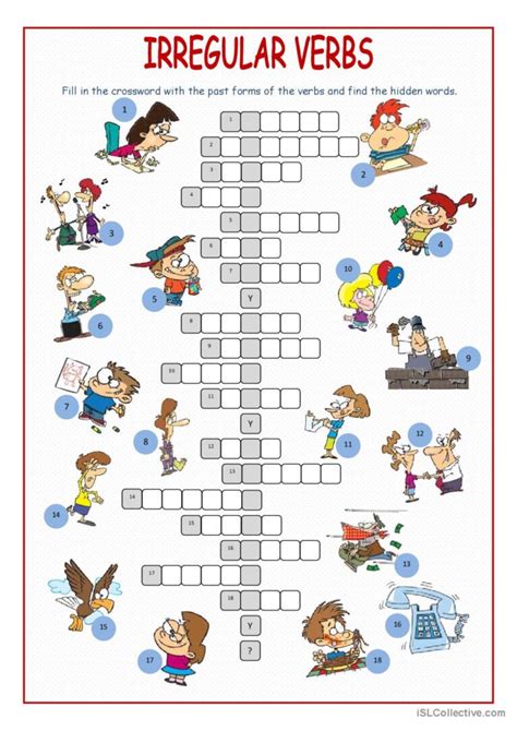 Irregular Verbs Crossword Puzzl English Esl Worksheets Pdf Doc