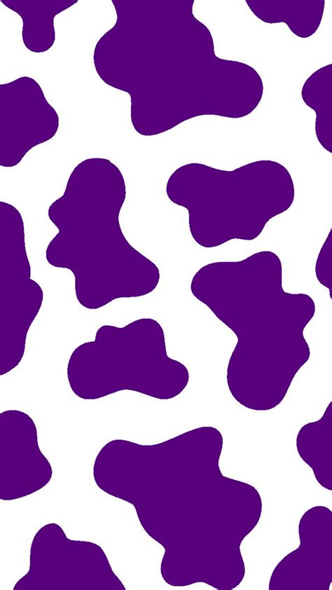 A Purple And White Cow Print Pattern With Spots On It S Back Side