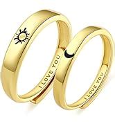 Beydodo Promise Rings For Couples Friendship Rings Sun And Moon