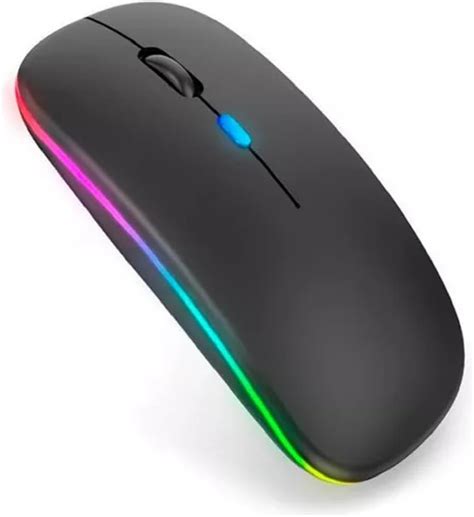 Mouse Sem Fio Bluetooth Recarreg Vel Ptico Wireless Silencioso Led