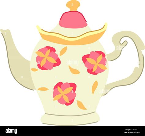 Coffee Vintage Teapot Cartoon Vector Illustration Stock Vector Image