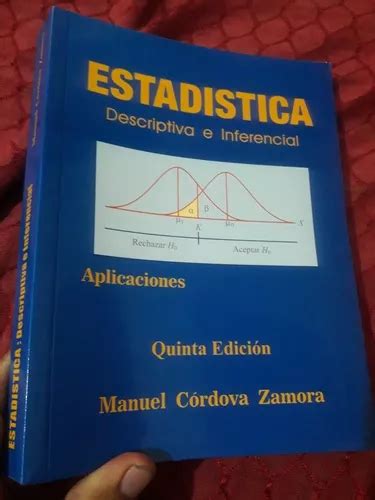 Libro Estadística Descriptiva E Inferencial Cordova Zamora MercadoLibre