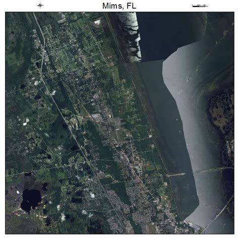 Aerial Photography Map of Mims, FL Florida