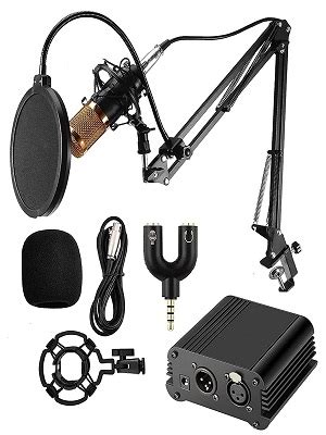 Techblaze Professional Bm Condenser Microphone Full Set Kit With