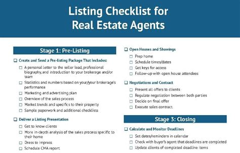 Stationery Buyer S Agent Realtors New Client Checklist Design