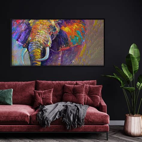 Elephant Abstract Art Stretched Canvas – Articture