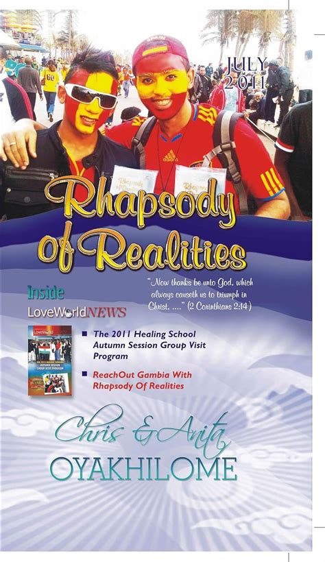 Rhapsody Of Realities July 2011 Edition EBook Oyakhilome Pastor