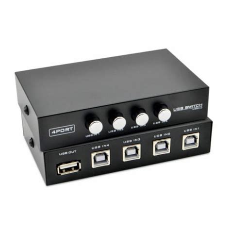 Sanoxy 4 Ports Usb Printer Scanner Sharing Share Switch Splitter Box