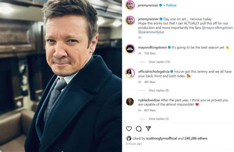 Nervous Today Jeremy Renner Returns To Acting A Year After Near