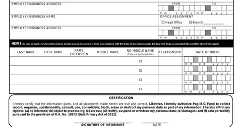 Pag Ibig Form ≡ Fill Out Printable Pdf Forms Online