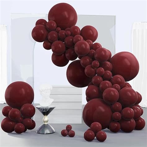 Amazon Partywoo Burgundy Balloons Pcs Wine Red Balloons