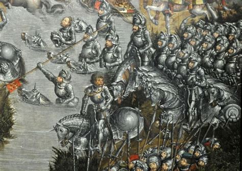 Битва под Оршей, 1514 год - переправа отряда копейщиков. Командир ...