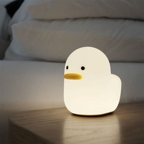 Nordic Cute Lovely Cartoon Dull Duck Led Night Light Silicone Usb