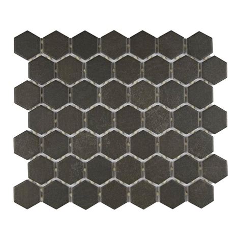 Marazzi Moroccan Concrete Charcoal 11 In X 10 In Glazed Ceramic