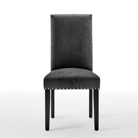 Modway Parcel Charcoal Performance Velvet Dining Side Chairs Set Of