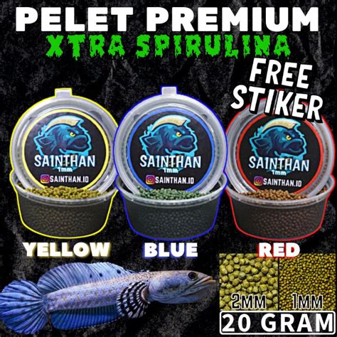 Jual Pelet Premium Yellow Blue Red 20 Gram Untuk Ikan Predator