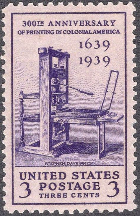 TEN 3c Printing Press Stamp Vintage Unused US Postage Stamps