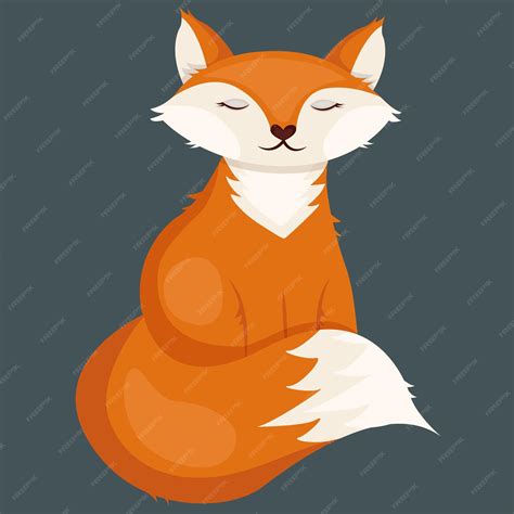 Premium Vector Orange Fox Illustration