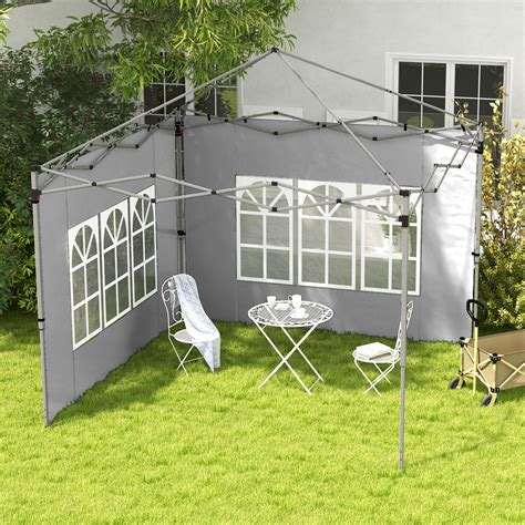 Gazebo Side Panels Set Of 2 For 3x3m Or 3x4m Pop Up Gazebo