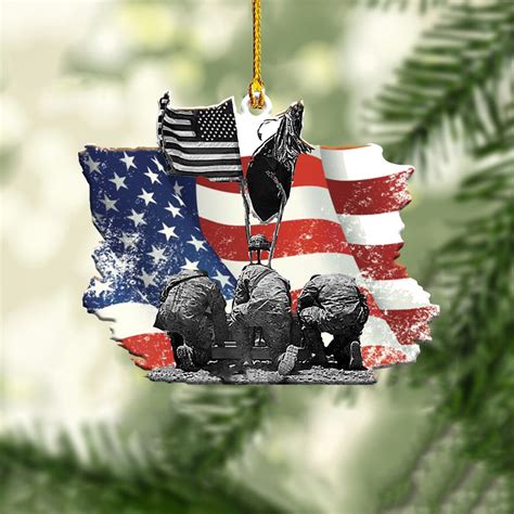 American Veterans Memorial Ornament Christmas Tree Ornaments Veteran D ...