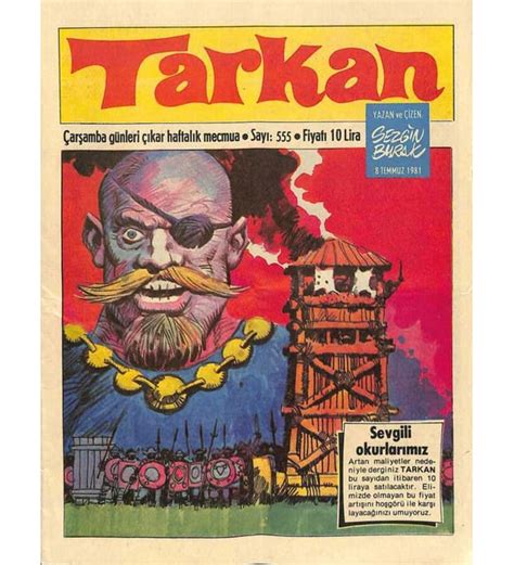 Tarkan Çizgi Roman Sayı555 8 Temmuz 1981 Sezgin Burak NDR80602