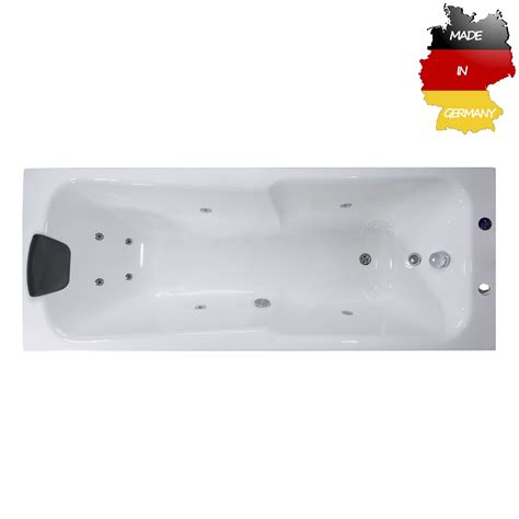 Basera BASIC Indoor Whirlpool Badewanne Bali 190 X 75 Cm Mit 8