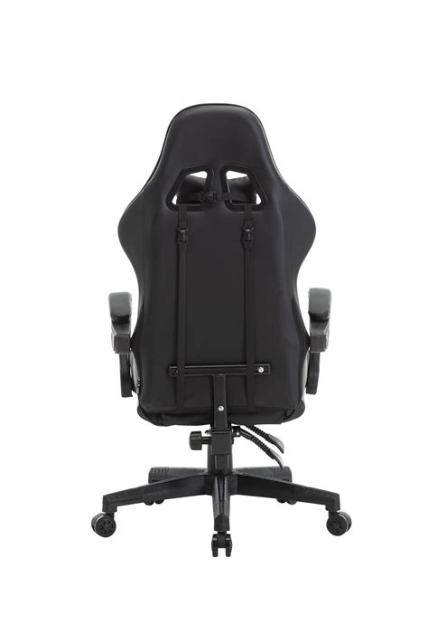 Chaise De Bureau Fauteuil De Gaming Cuir Thunderbolt Noire Gonser Ch