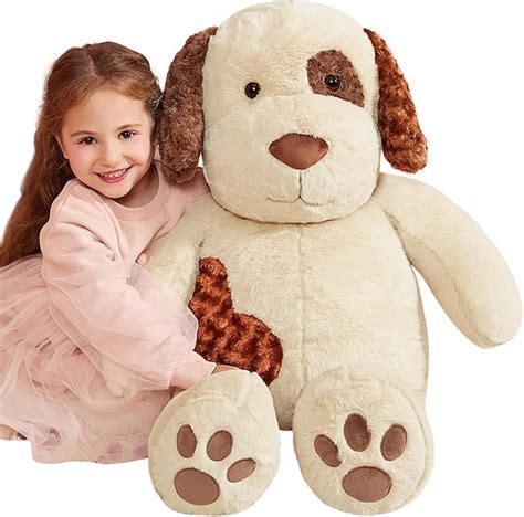 IKASA Peluche Chien Géant Animal Jouets 78cm Grand Chiot Mignon