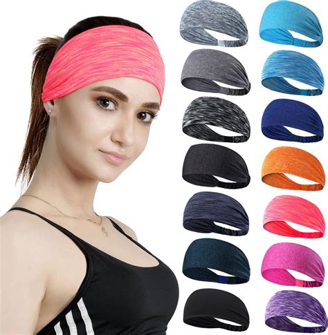 14 Pcs Workout Headbands For Women Non Slip Sport