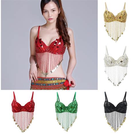 Buy Belly Dance Beaded Bra Sequins Tassel Top Sexy Dancing Singer